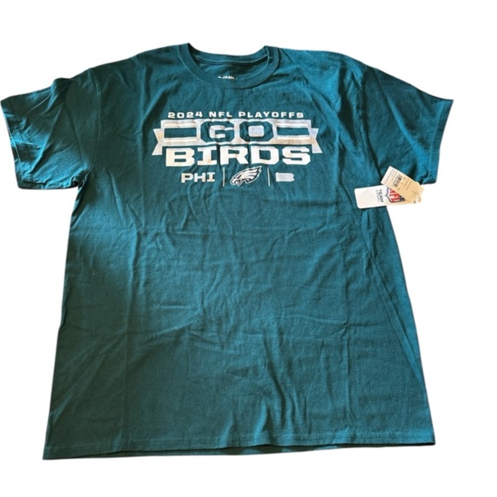 NFL Team Apparel 2024 Super Bowl Champs Philadelphia Eagles Playoffs T-Shirt - L